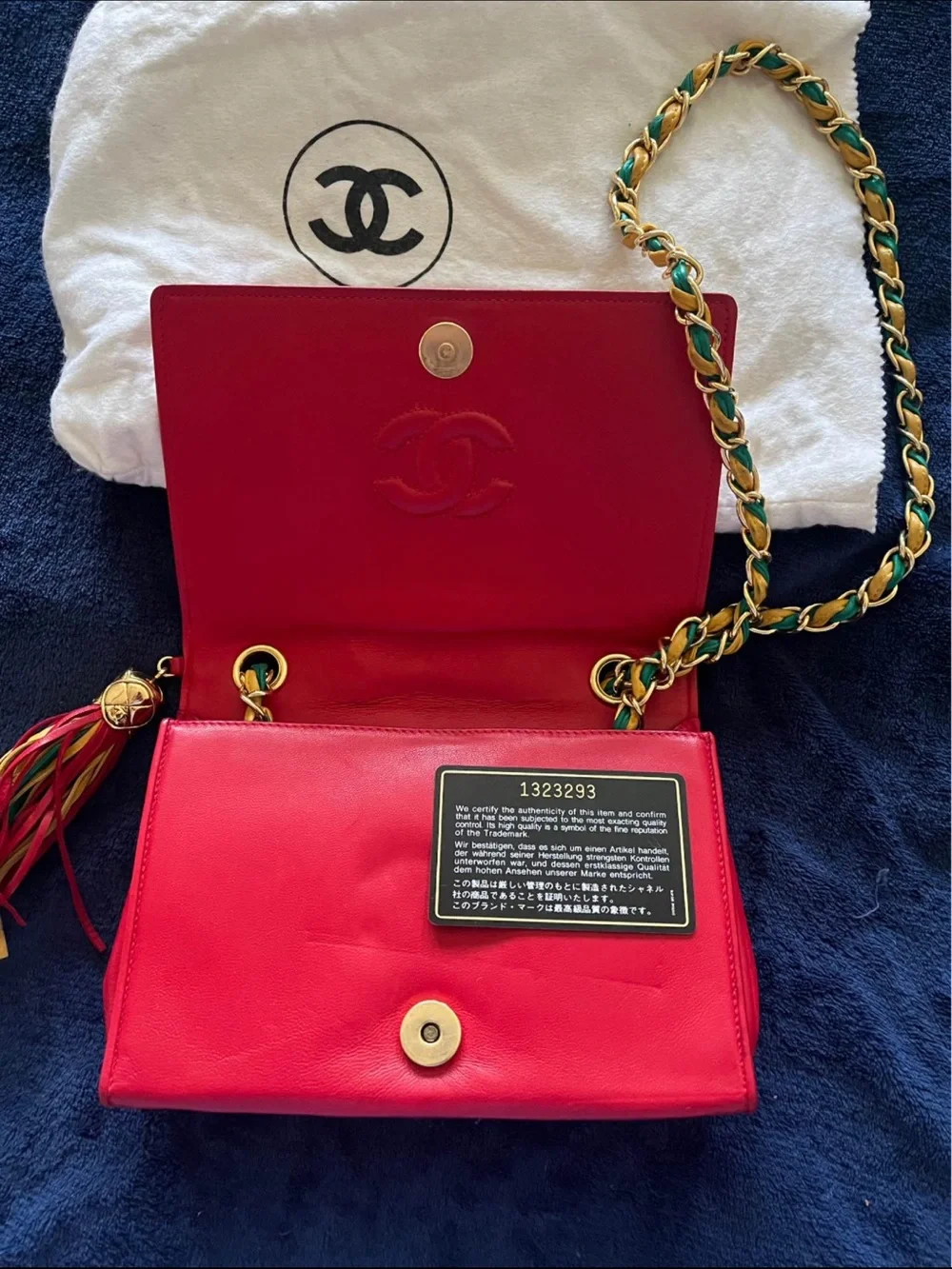 Vintage Chanel Harlequin Tassel Bag